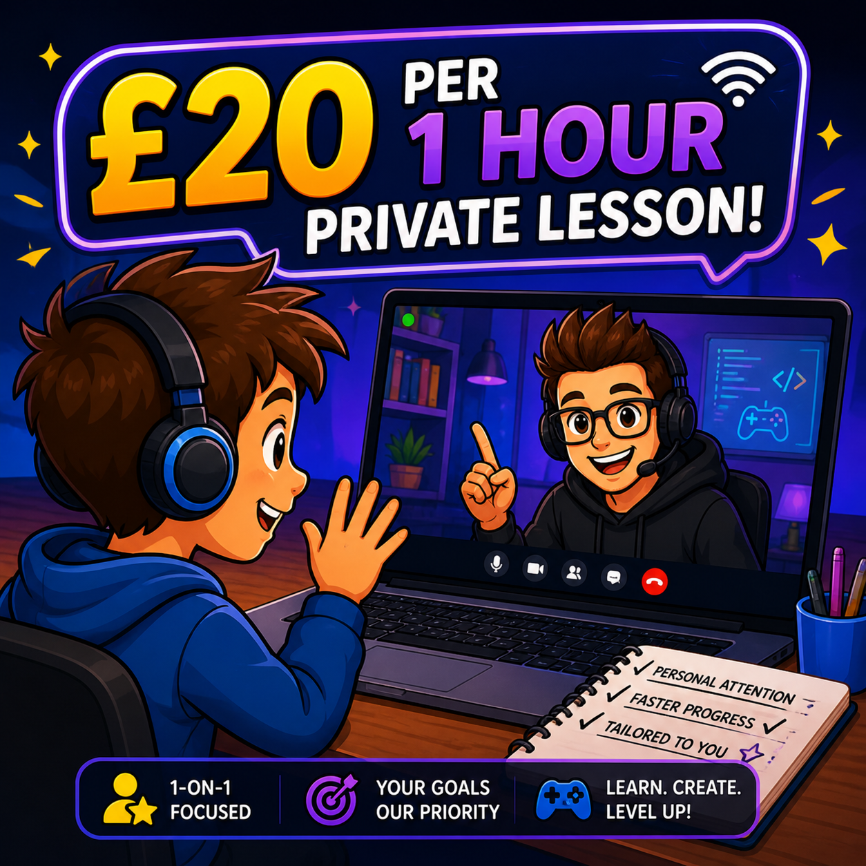 1-on-1 Private Game Development Lessons